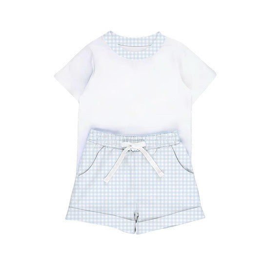 Gingham Garden Short Set - Boys