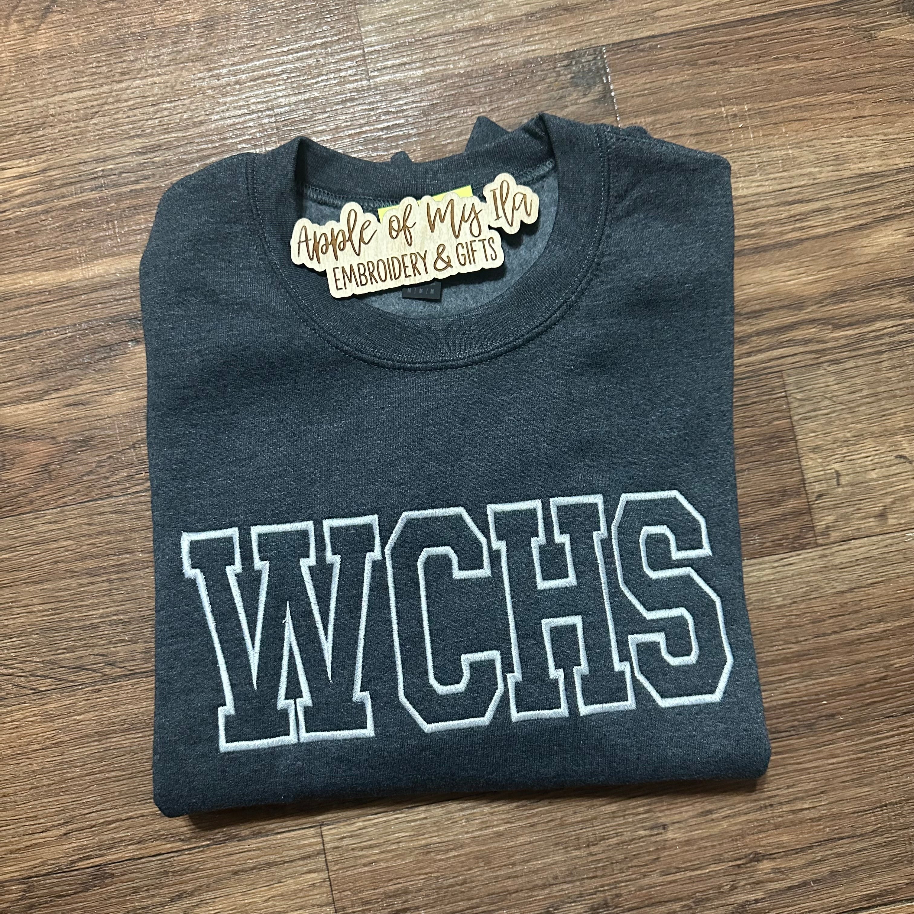 Charcoal WCHS Embroidered Crewneck