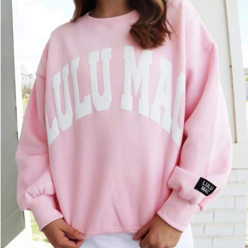 Pink/White LULUMAC Crewneck