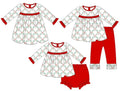 Christmas Trellis Diaper Set
