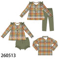 Fall Plaid Diaper Set