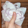 White with Lavender Moonstitch Piggies