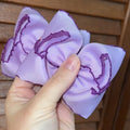 Purple Two Tone Moonstitch Piggies